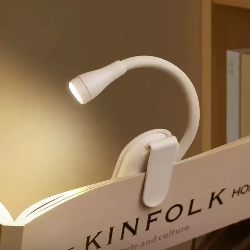

Creative Modern Plastic Clip On LED Eye Care USB Rechargeable Portable Reading Night Light Dorm Bedside Desk Decor Novelty New