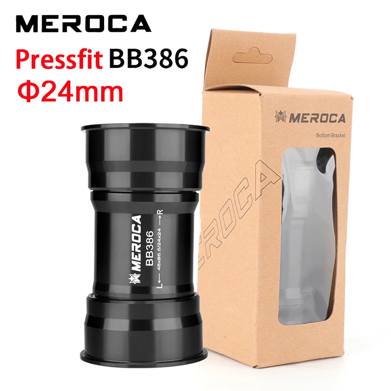 MEROCA bb386 24mm suporte inferior pressfit para Shimano holowtech ll 86.5mm CrankSet para bicicletas de montanha e estrada bb386.