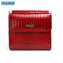 New Fashion Short Wallet Women Sequined Cute Ladies Card Alligator Mini Magnetic Snap Hasp Coin Purse AE209-1