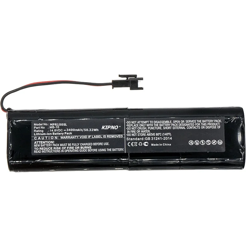 

KIPNO 14.8V 3400mAh Speaker Battery MB-10 for Mipro MA-100,MA-303, For MIPRO MA-100su/du, MA-303su/du, Wireless PA Systems +TOOL
