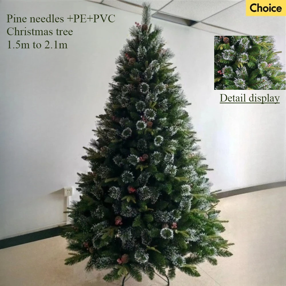

Artificial Christmas Tree PE+PVC Encrypted Pine Needle LED Light Christmas Tree 150cm To 210cm Home Christmas Decorations