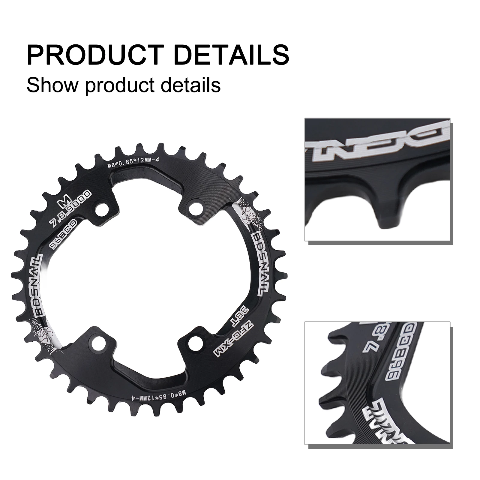 MTB Chainring Supply Wheel Bike Bicycle Chain Circular Disc Cycling Parts Replacement Single speed Spare 32/34/36/38T 96BCD