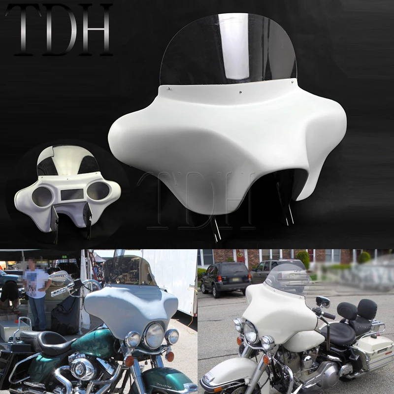 

Комплект оборудования для обтекателя лобового стекла «летучая мышь» для Harley Touring Road King FLHR CVO 94-13, кронштейн дефлектора капота фар, динамик 6x9