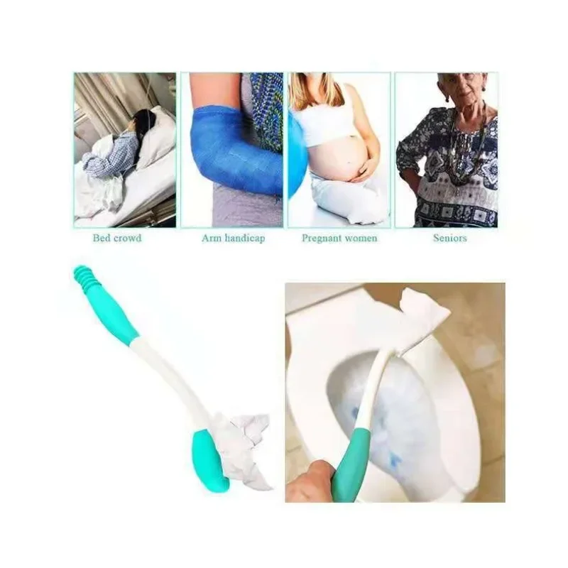 Elderly Wiping Aids Tools Disabled Toilet Cleaner Pregnant Women No Stoop Butt-cleansing Tool Long Handle Patient Bottom Buddy