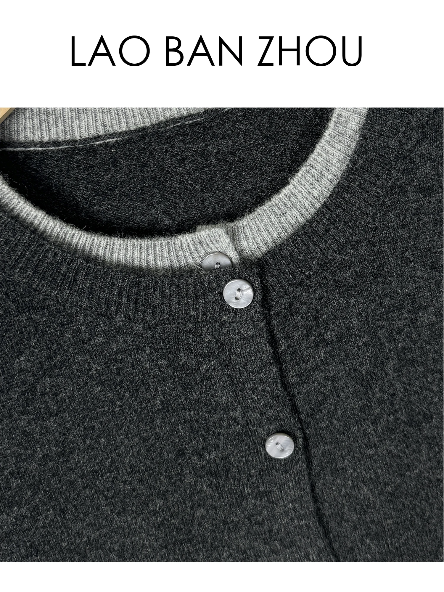 

Laid-ba Ele Design Sensation Fake Two-Piece Sweater Commute Sle Long Sve Regular Length Pure Color Wool Blend