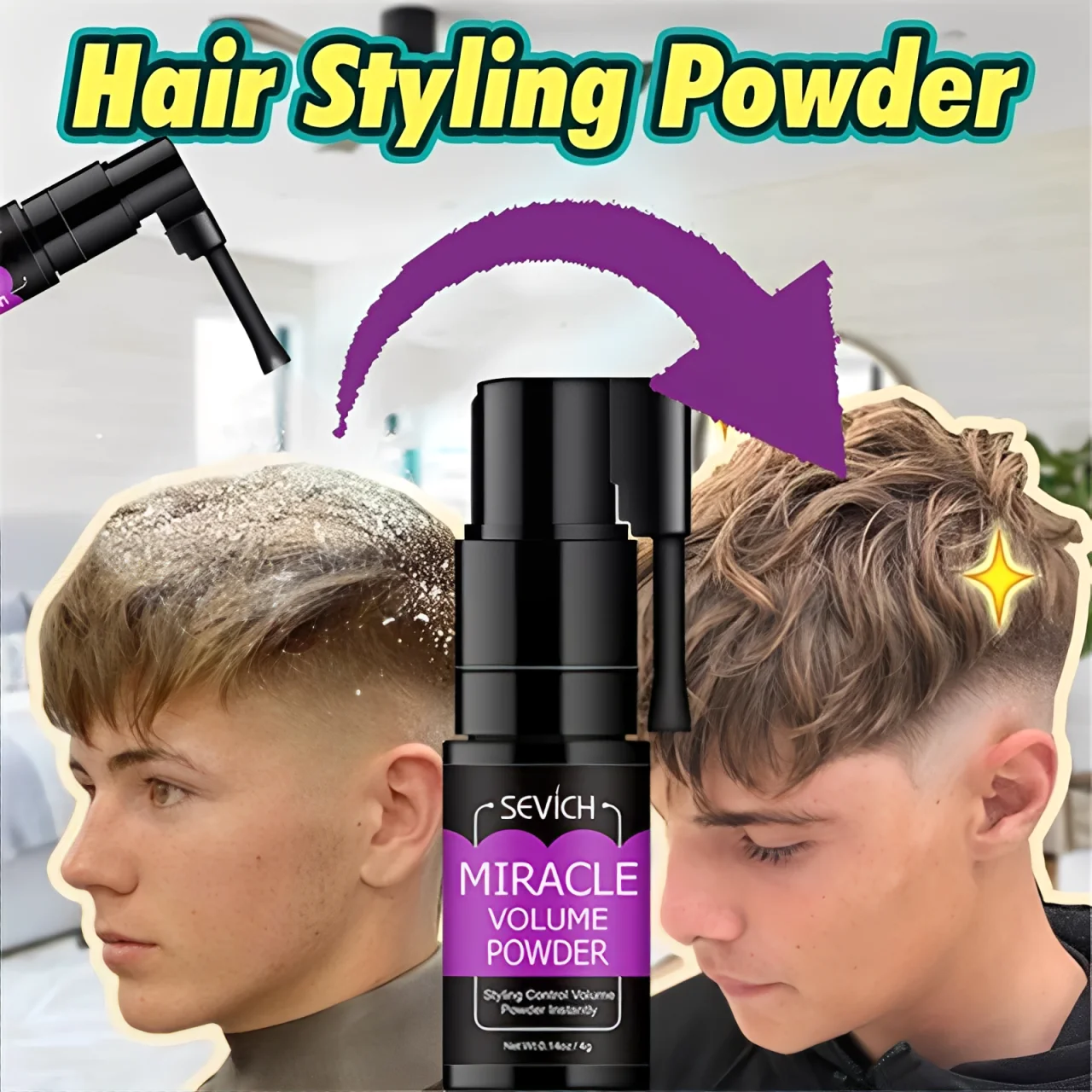 

New Hair Styling Powder Volumizing Hair Powder Fluffy Hair Powder Long-Lasting Hair Design Styling Hair Powder For Women Men