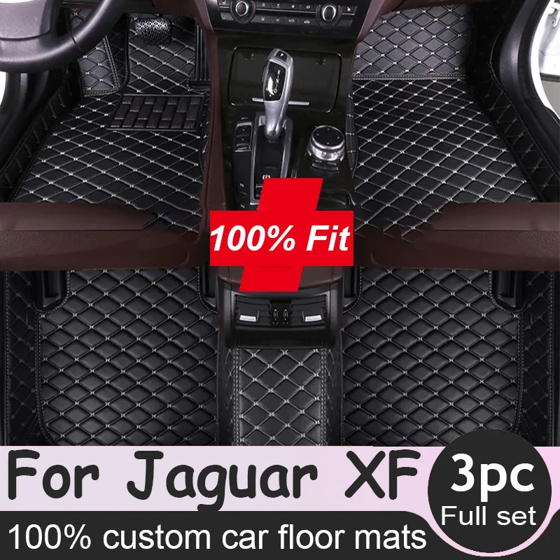 

Car Floor Mats For Jaguar XF X260 2016~2022 Carpet Rugs Durable Leather Mat Anti Dirty Pads Auto Interior Parts Car Accessories