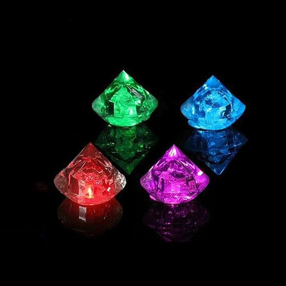 

12Pcs LED Flashing Ice Cubes Colorful -Up Diamonds for Wedding Festival Party Bar Ktv Supplies LED Ice Cube