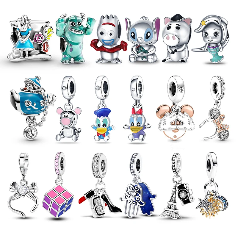 

Disneys Animals Mobilization Charms Beads 925 Sterling Silver Hot Women Original Fit Bracelet Bangle DIY Jewelry Pendant Dangle