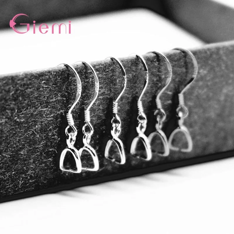 50PCS Feine Schmuck Herstellung Komponenten Zubehör Ohrhaken Aufgehängt 925 Sterling Silber Ohrringe DIY Prise Bail Bale Verschlüsse – Detail 5