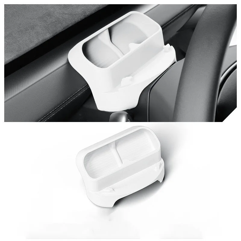 For Tesla Model 3 Highland Model Y Steering Wheel Sunglasses Holder Silicone Storage Box Car Interior Organizer Accessories - view 3