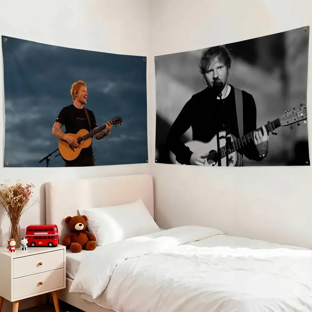 E-Ed Sheeran Hot Singer Album Flags for Bedrooms Home Decor Items Outdoor Decors Garage Decoration Flaga