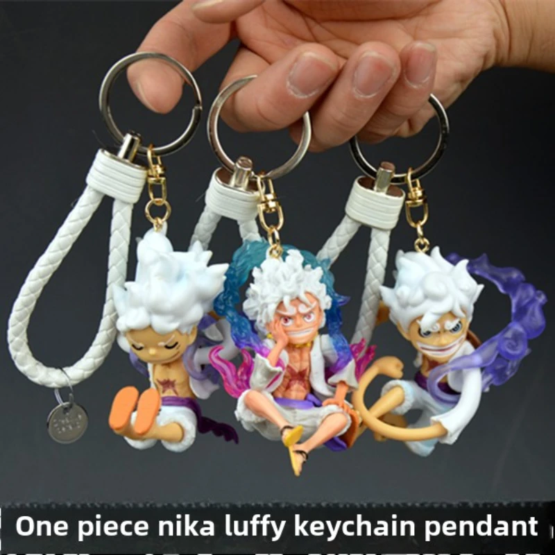 One Piece figure Nika Luffy peripheral pendant keychain grab machine doll blind box Douyin ornament jewelry