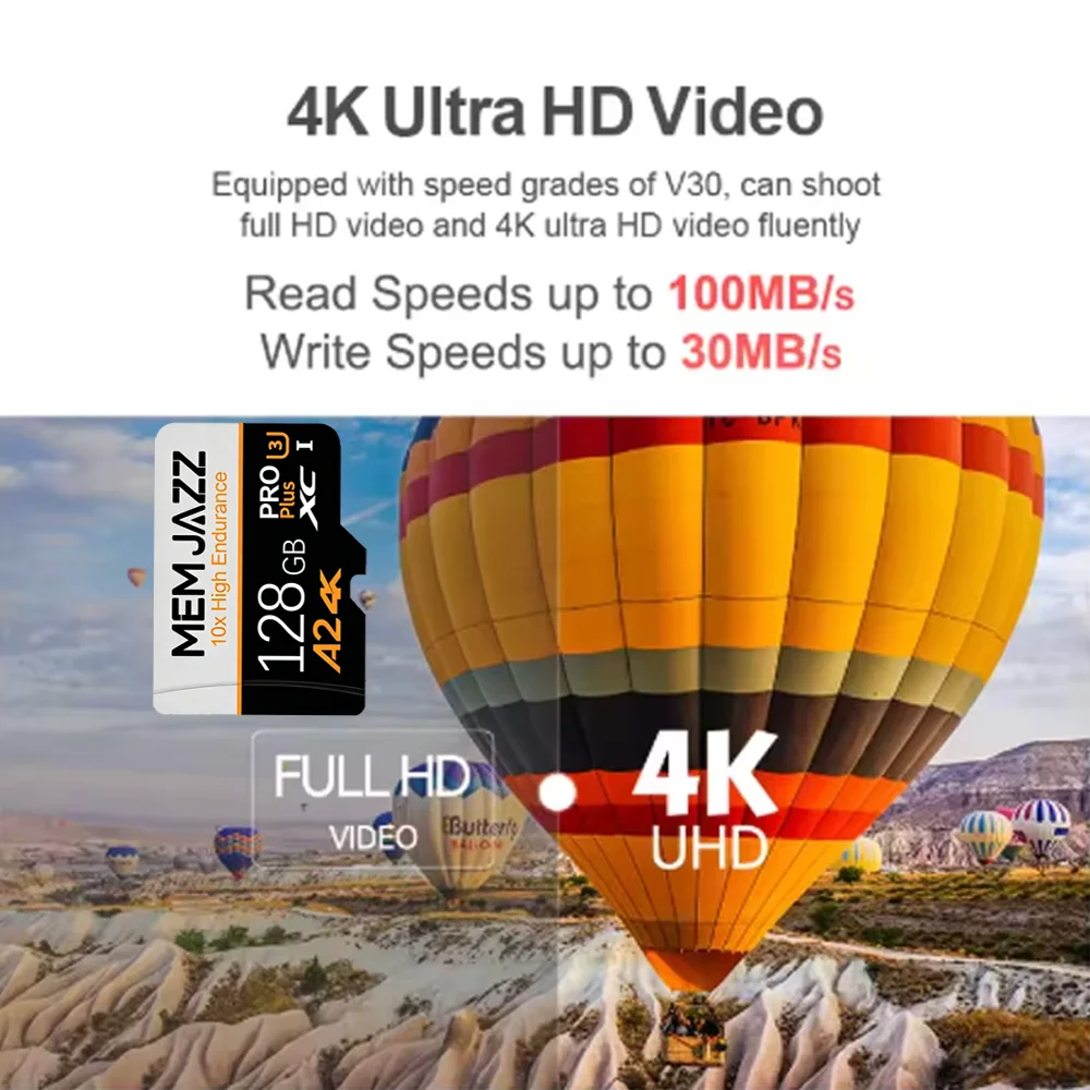 High-Speed Memory Card  SD Card 32GB/64GB/512GB Micro TF Card U3 V30 for Android Phone App Quick Load Backup - Best Seller