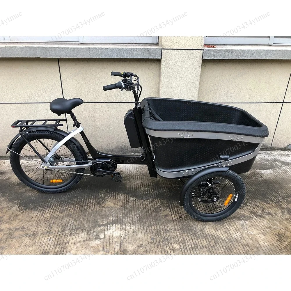 Folding Three Wheel E-Bike 24 Inch Fat Tire Electric Bicycle Portable Adult Tricycle