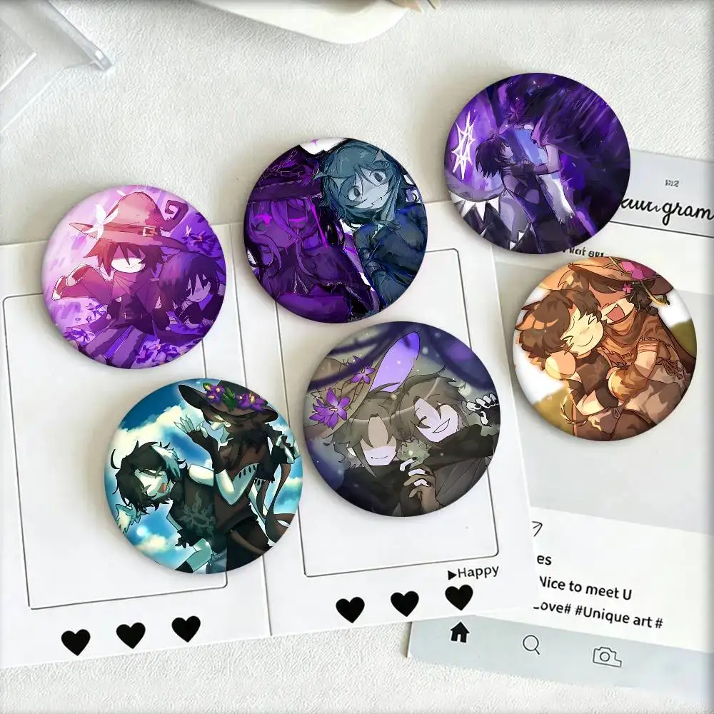 Anime Azure And Two Time Round Badges Can Be Used To Decorate Clothes And Backpack Pins