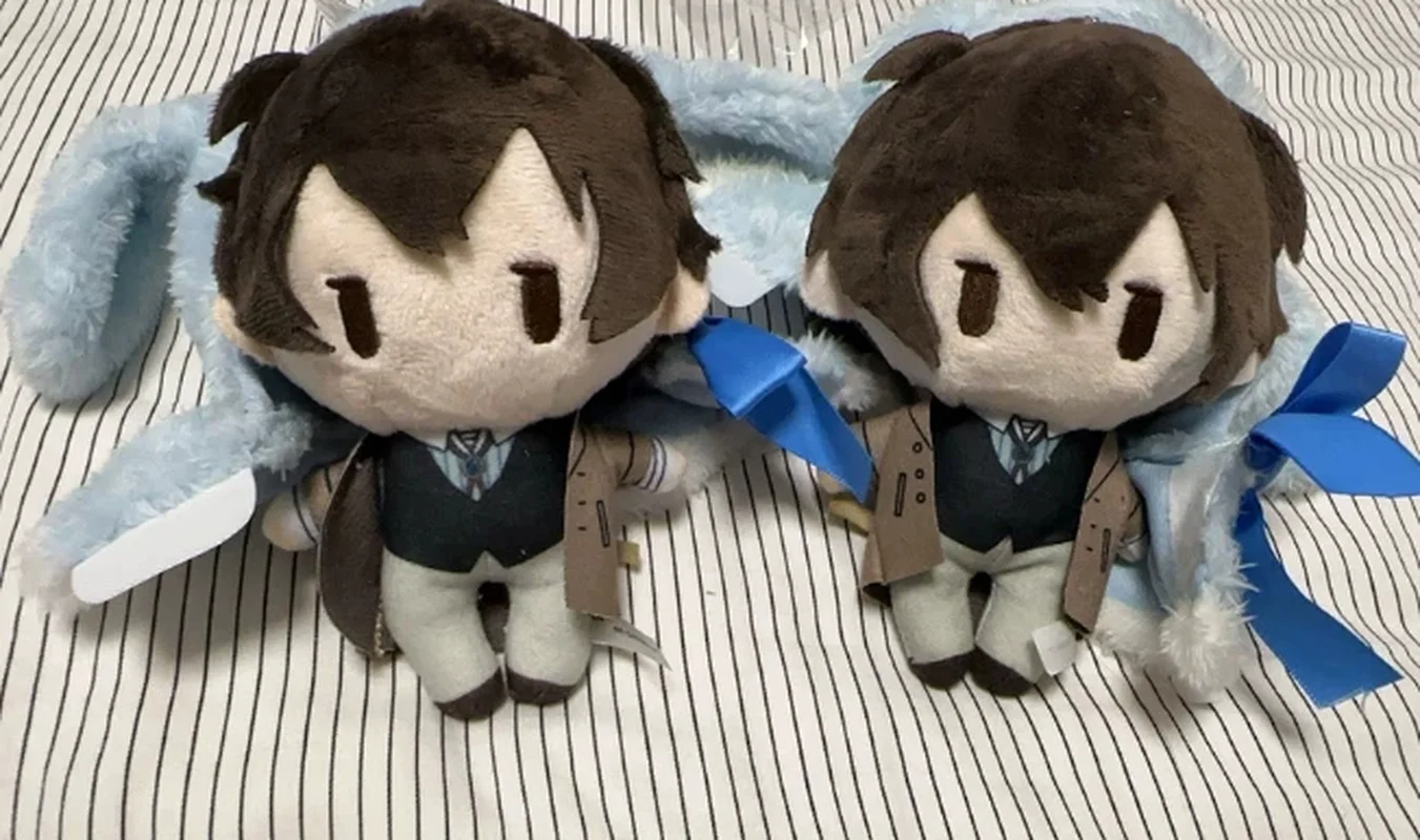 Genuine Bungo Stray Dogs Merch Rabbit Cape Plush Toy Chibi Doll Kawaii Bag Charm Decoration Keychain Festival Gift For Fans