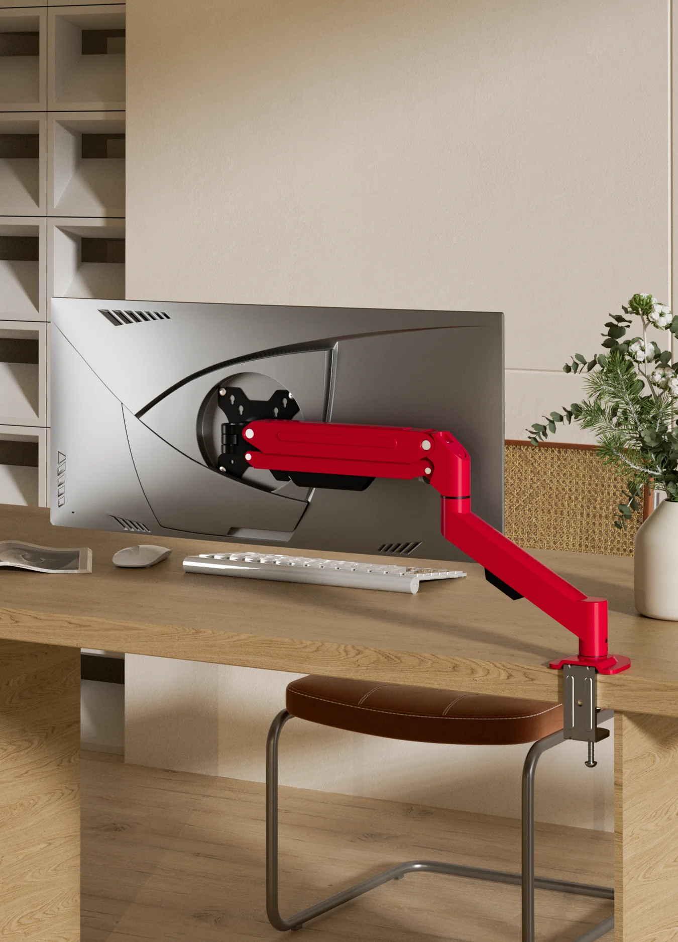 

HILLPORT Green Full Motion Desktop Monitor Arm Holder Gas Spring Stand for 14-34 Inch PC Support up to 35lbs TV Bracket A1