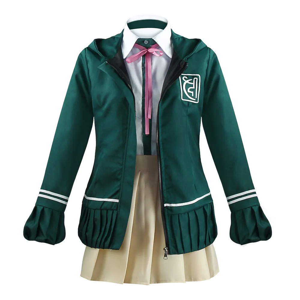 Chiaki Nanami  Cosplay Costume Danganronpa 2 Cos  School Uniform bag backpack jacket shoes outfit Halloween For Women Girl