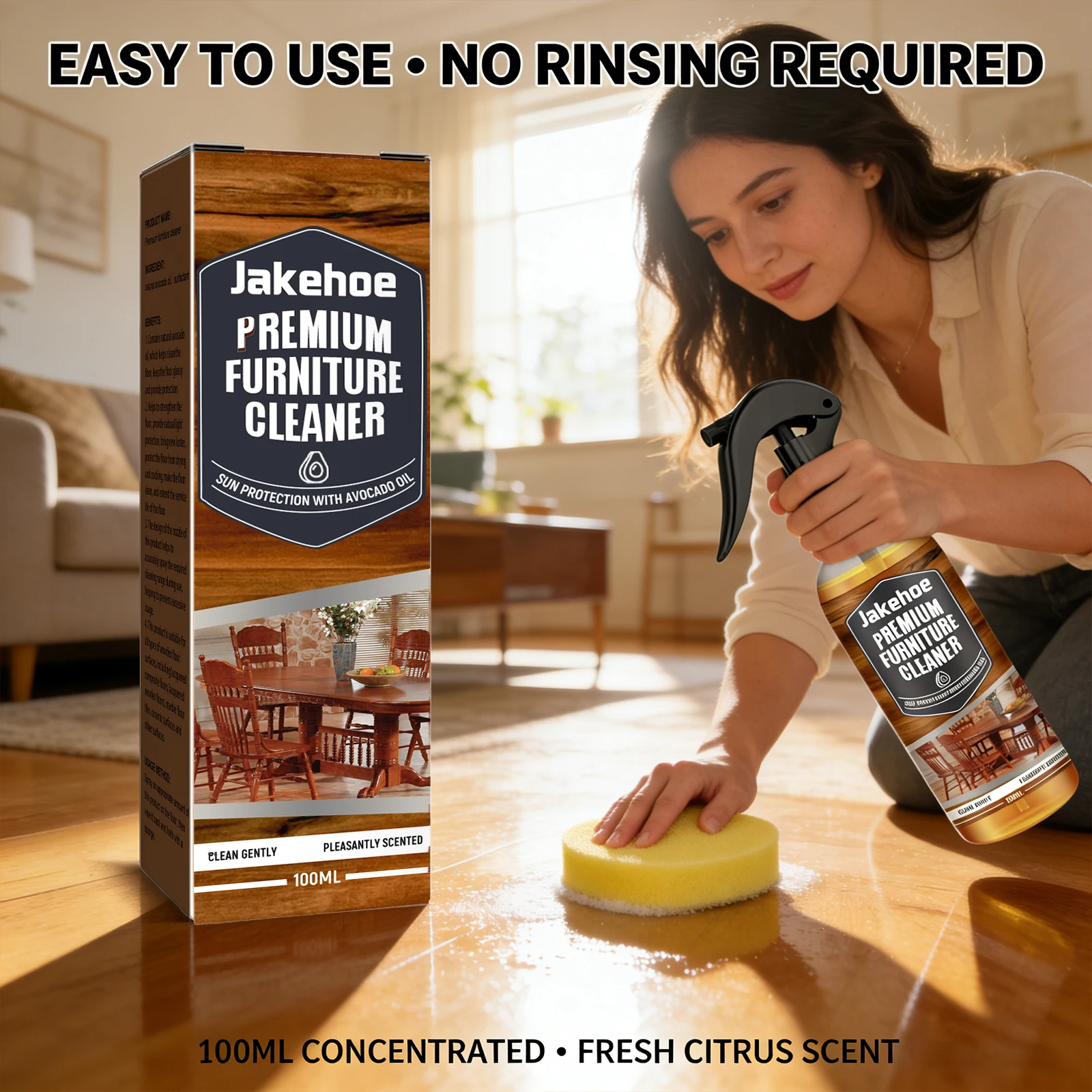 Premium Furniture Cleaner Effectively Removing Stain Repair Floor Scratches Prevent Cracking Brightening Floor Polishing Cleaner