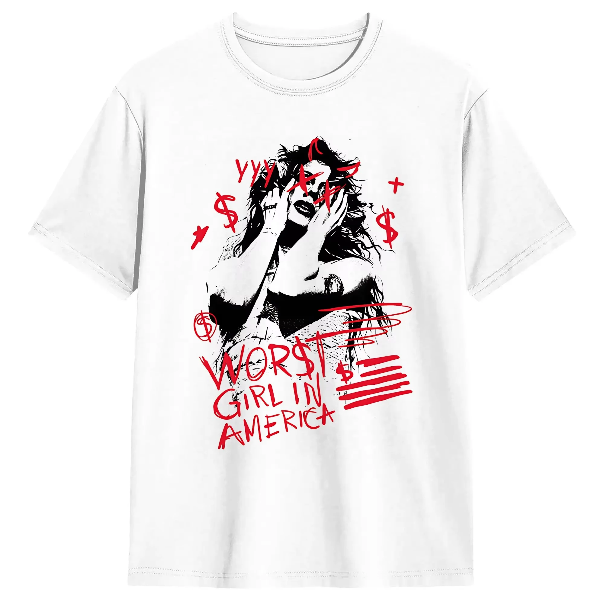 1pc Slayyyter Worst Girl In America Cotton T shirt Unisex Men Women Kids Streetwear Casual Short Sleeve Tops