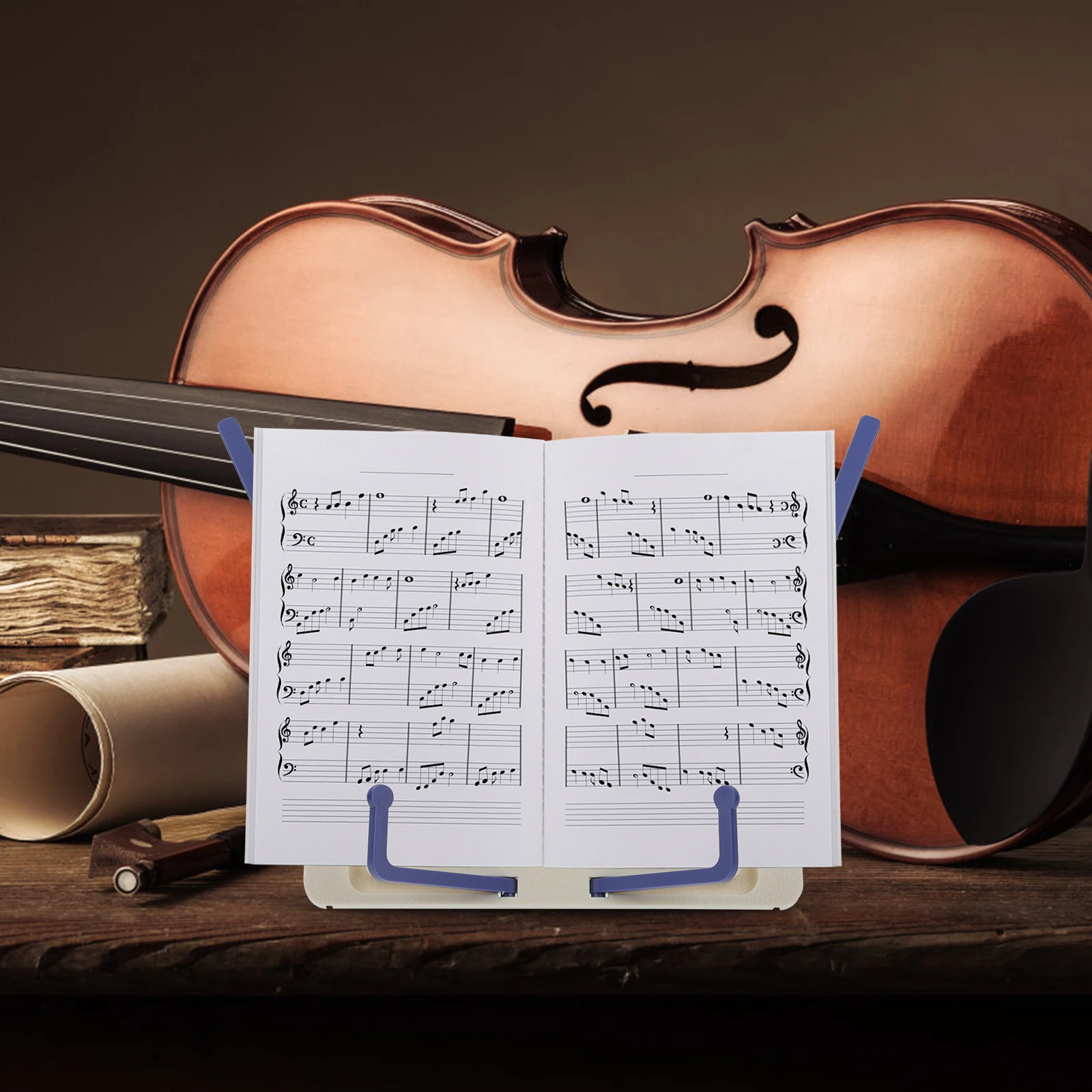 

Foldable Music Score Stand Professional Desktop Book Holder Durable ABS Material Adjustable Angle Portable Reading Rack