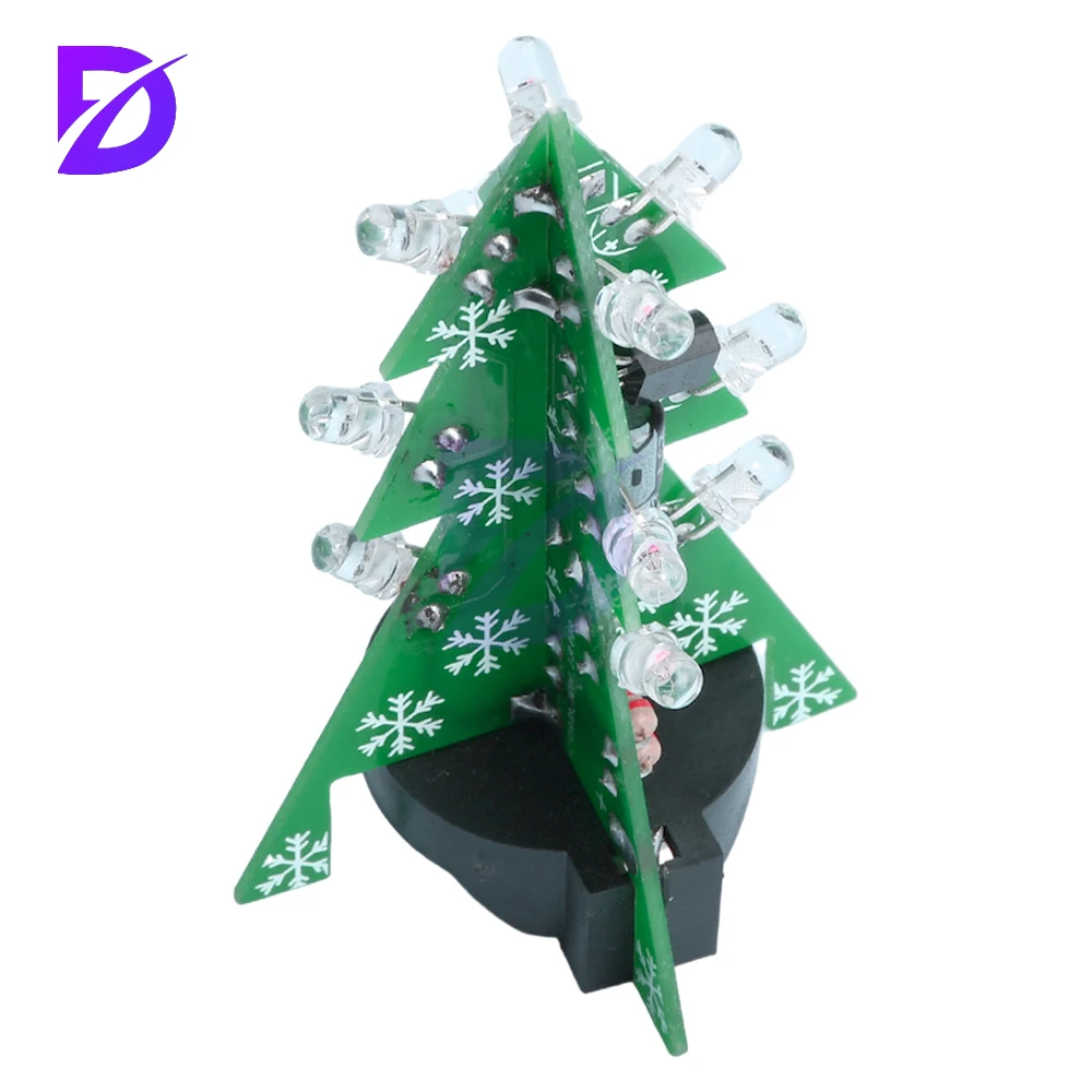 Mini Led Flashing Christmas Tree Diy Electronic Kit Easy Electronic Welding Practice Piece Assembly