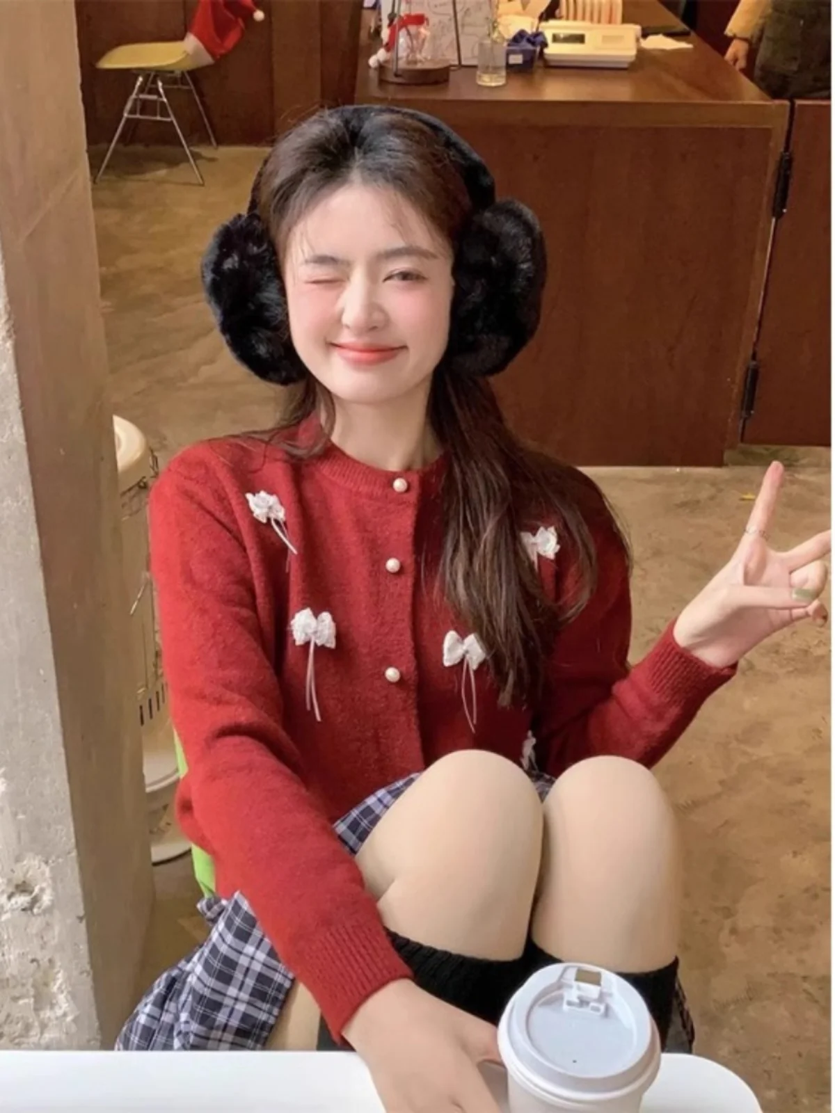 

Милый дизайн, круглый трикотаж, верхняя одежда, кардиган, женский весенний 2023, новый милый свитер, джинсовый свободный крой, длинный све