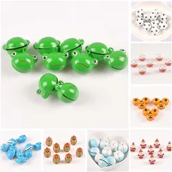 5pcs Frog Charms Cartoon Jingle Bells Christmas Decoration Gift Wholesale for Wind Bell making 21x19mm YKL0698X