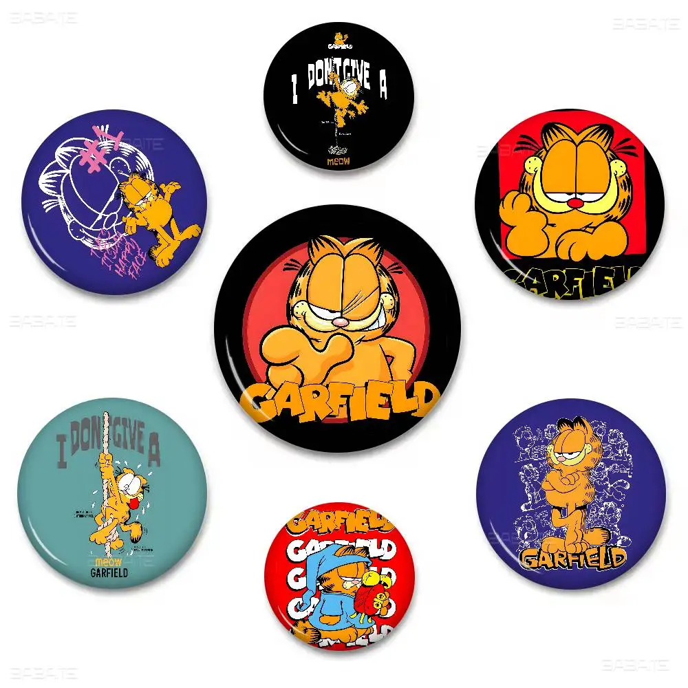 Anime G-Garfield Cute Cat Anime Brooches Cute Cartoon  Badge Jacket Jeans Lapel Pin Gift Accessorie view 6