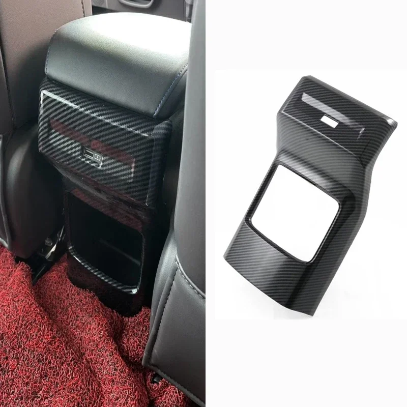 

For MG 4 MG4 EV Mulan 2022 2023 2024 Auto Interior Carbon Fiber Car Rear Air Outlet Panel Sticker Cover Decorative Trim Decal