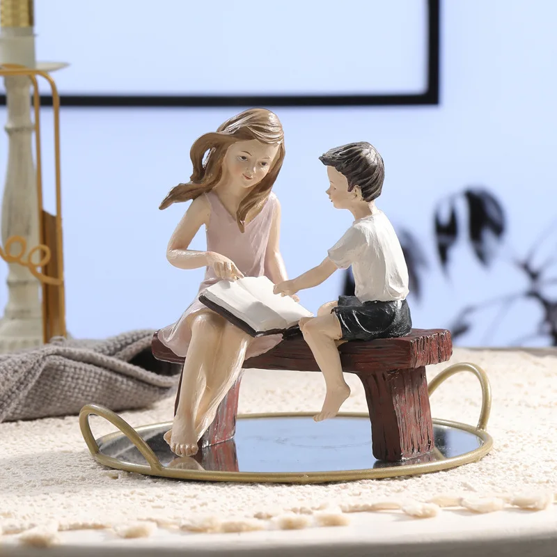 Handmade Resin Figurines for Kids- Cute Character Sculptures for Shelf & Desk