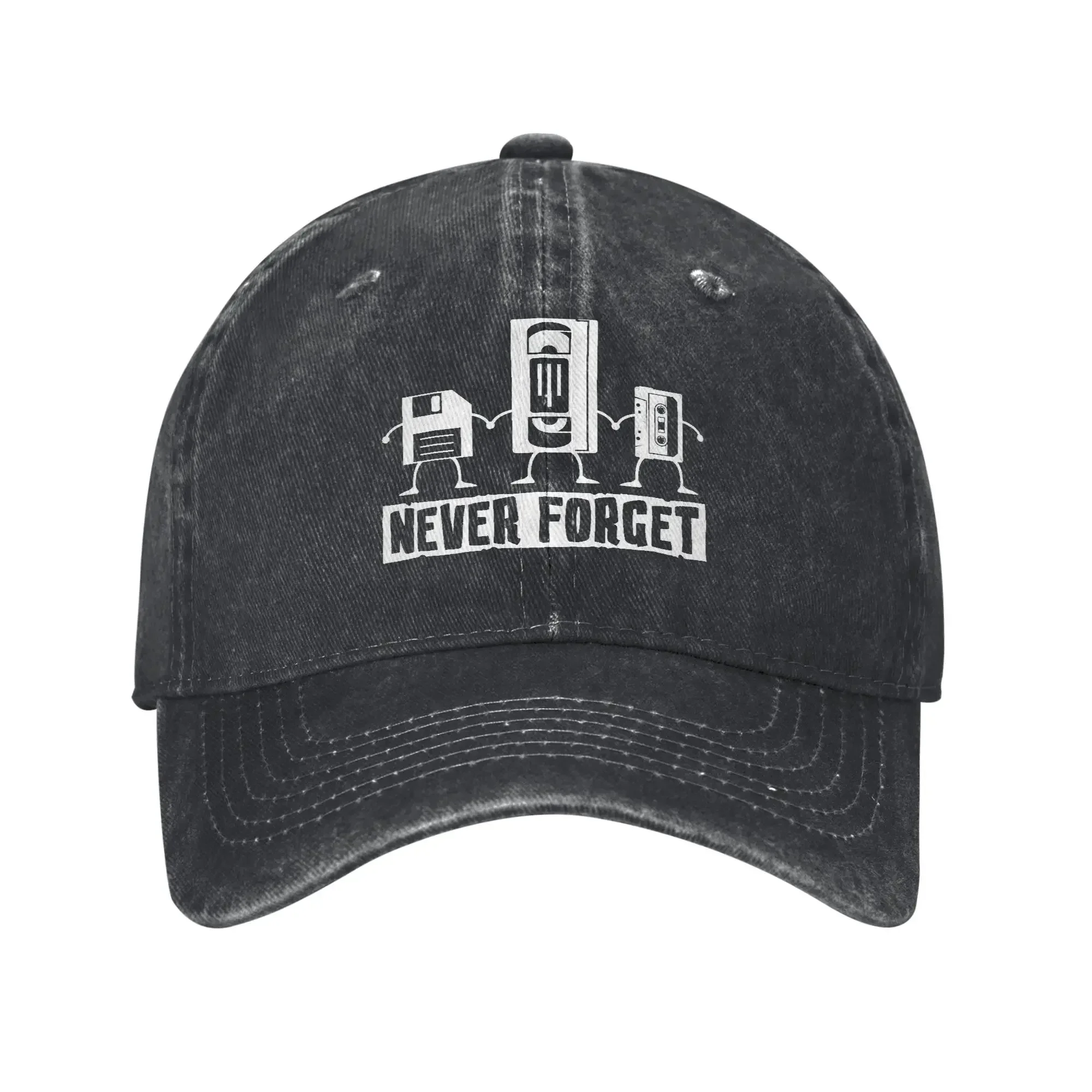 Never Forget Washed Baseball Cap Casual Sun Hip Hop Hats Summer Unisex Men Tennis Skate Baseball Caps