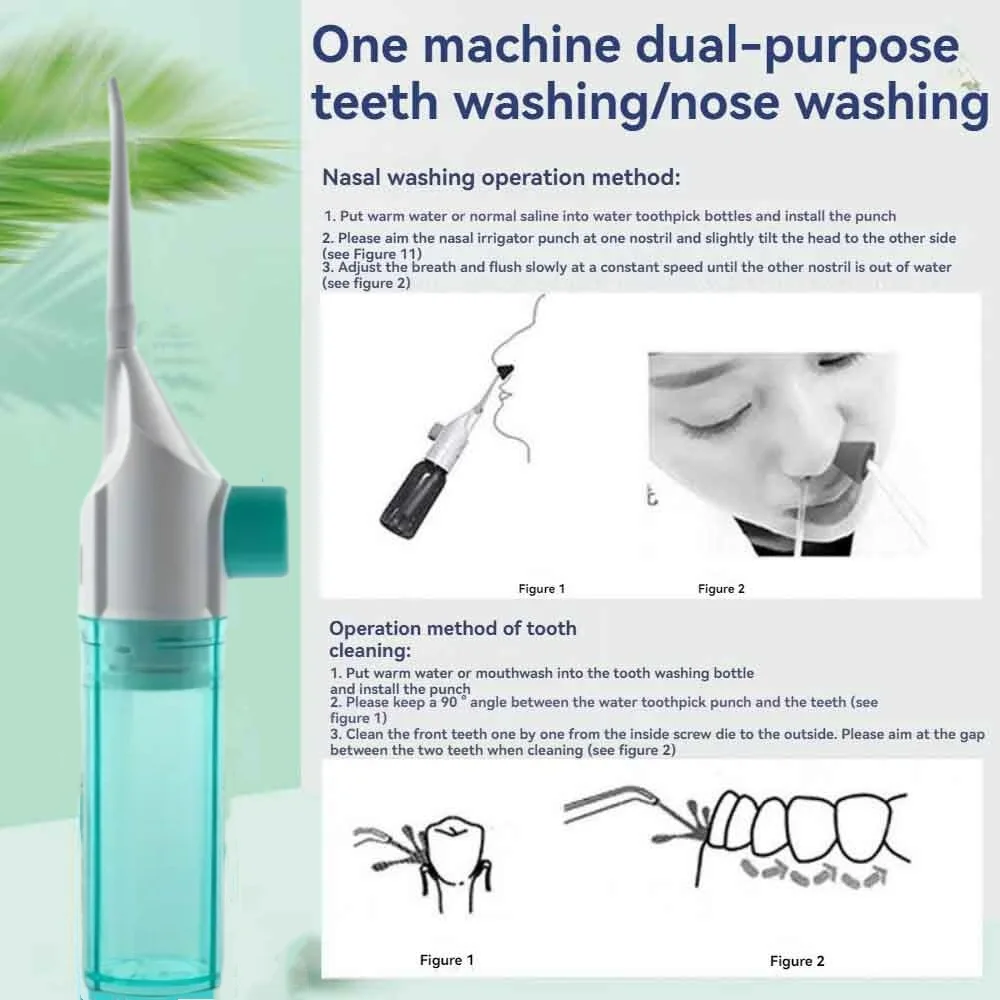 Portable Manual High Pressure Oral Irrigator Dental Flosser Deep Clean Teeth Gum Care Water Toothpick Oral Hygiene Cleaning Tool