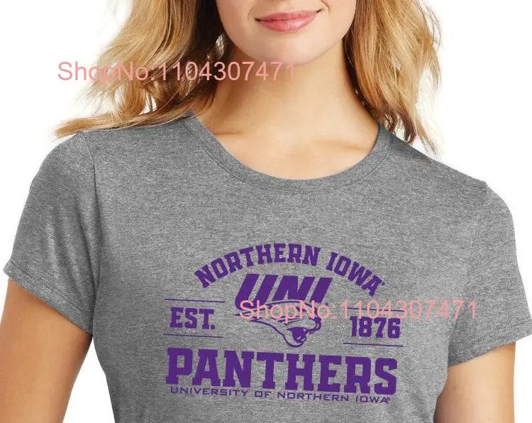 Northern Iowa Panthers Womens T shirt Est 1876 UNI Plus Size Premium Tri blend long or short sleeves