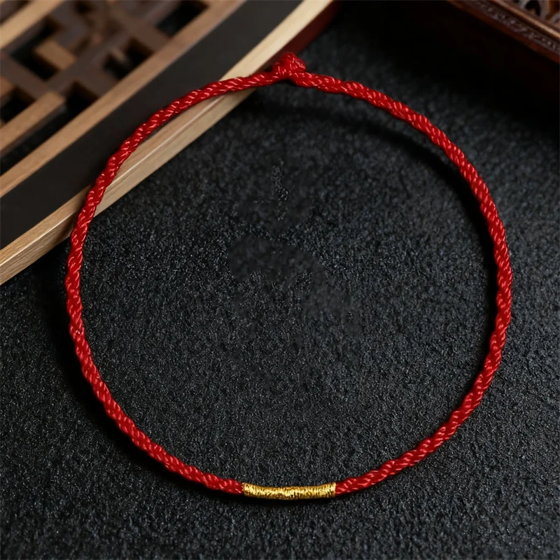 Lucky Peach Blossom Transfer-Perlenarmbänder für Frauen, glückliches rotes Seil, handgefertigte geflochtene Armbänder, Charm-Freundschaftsschmuck, Geschenke – Detail 6