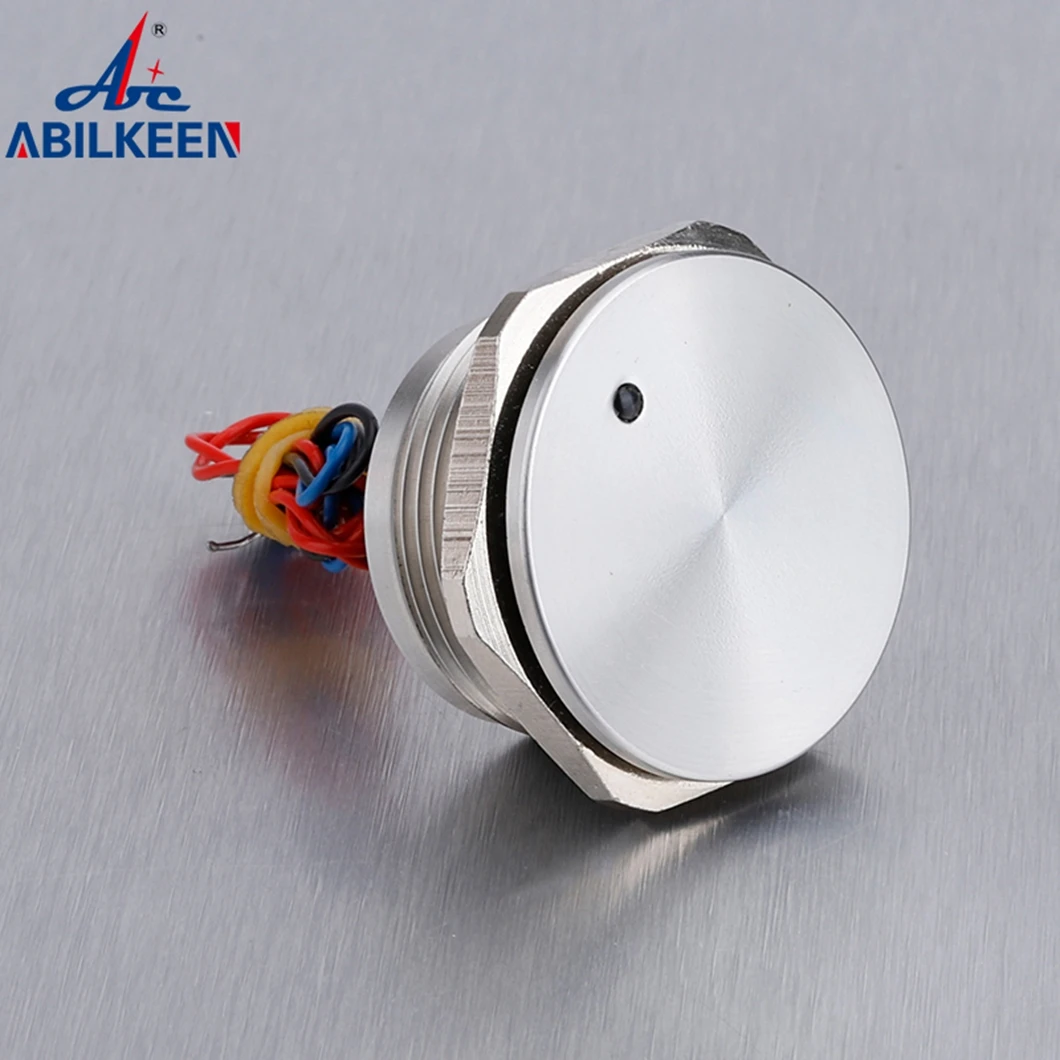 ABILKEEN 30MM 1NO Dot LED Illuminate Momentary/Latching Piezo Switch IP68 Waterproof Touch Pressure-Sensitive Switch 2A 3-24V