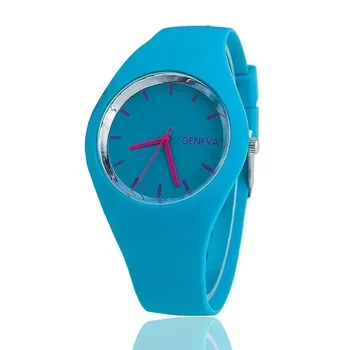 Moda geléia relógio de silicone feminino casual genebra esporte relógios reloj mujer quartzo relógio de pulso venda quente relógio masculino reloj hombre
