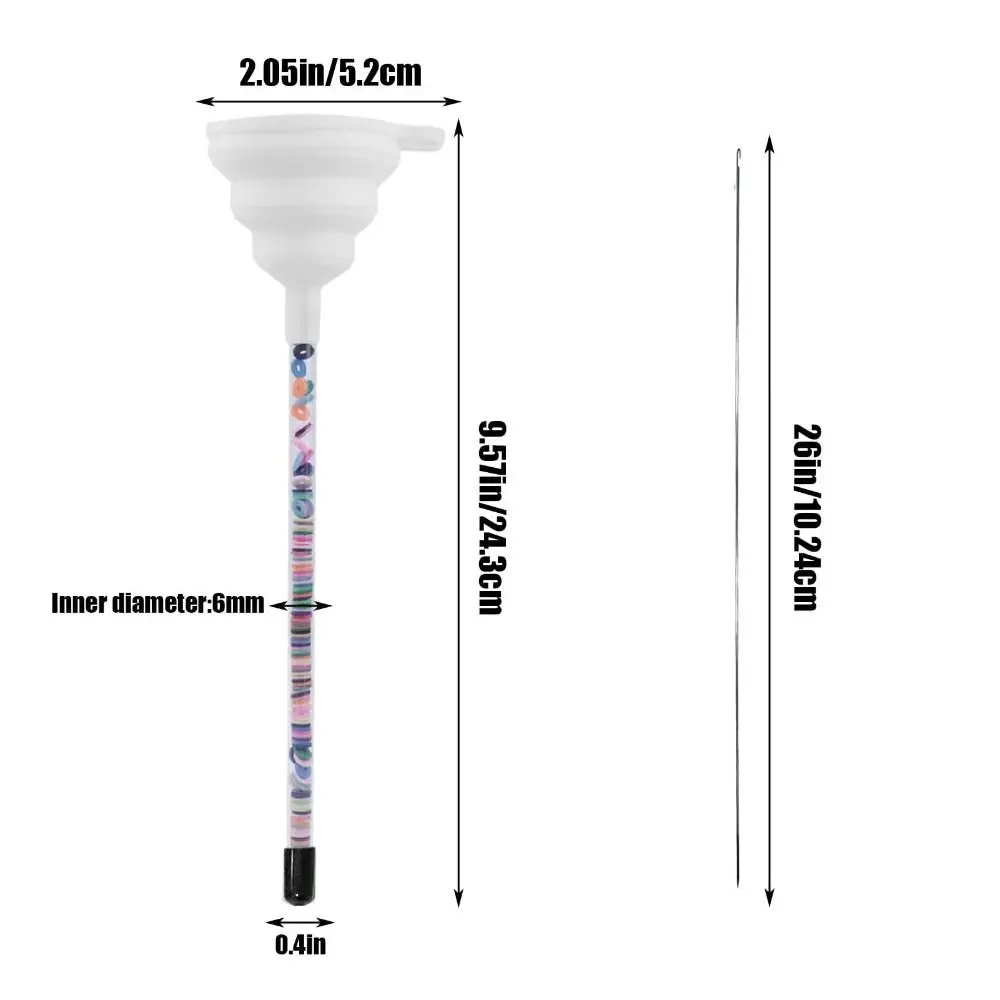 Kit de herramientas para abalorios de embudo artesanal, diademas, embudo para abalorios hecho a mano, reemplaza el Spinner de cuentas de arcilla con aguja para abalorios