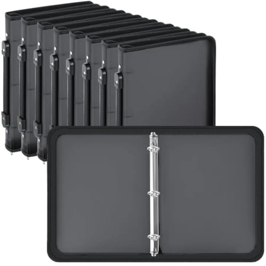 

Набор пластиковых папок-скоросшивателей на молнии с 3 кольцами, многоразовые органайзеры для документов, планировщики для проектов, заданий, заметок, школьных работ