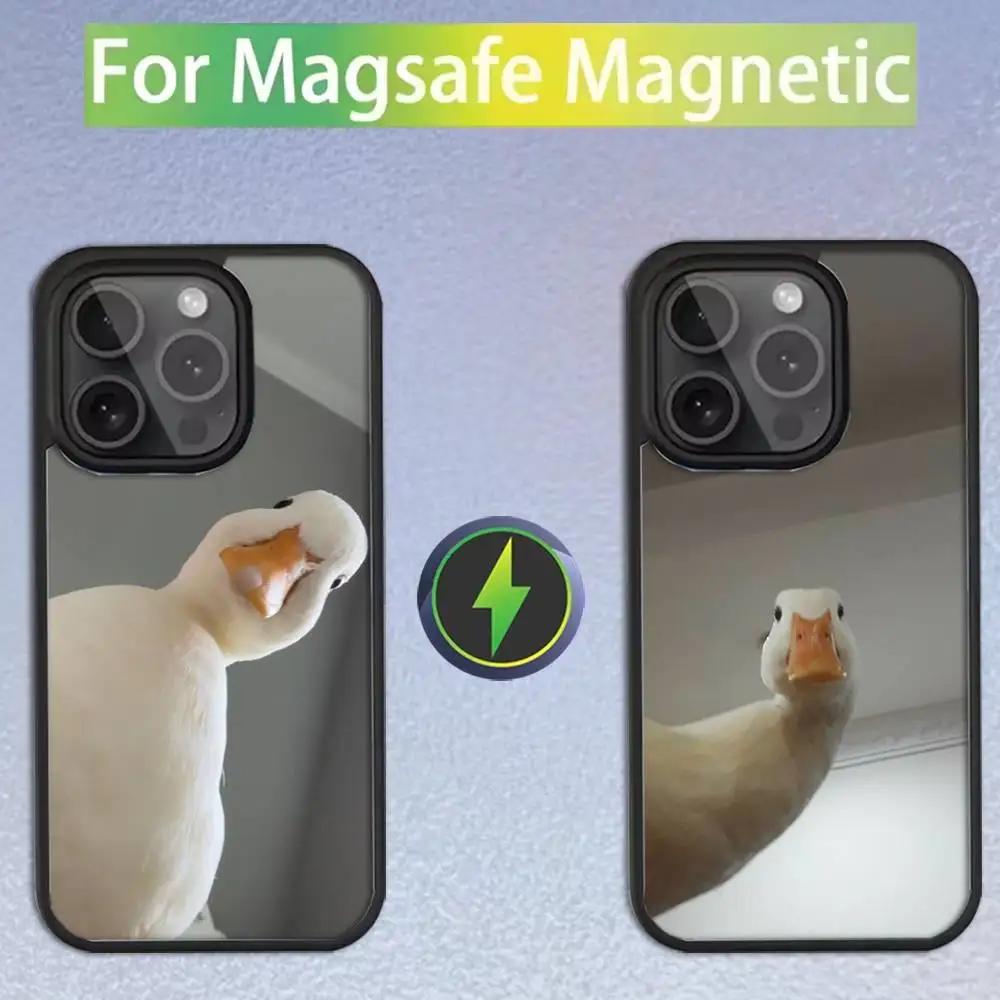

Funny Little Goose Duck Phone Case For iPhone 16,15,14,13,12,11,Pro,Max,Plus,Mini,SE Magsafe Magnetic Wireless Charging