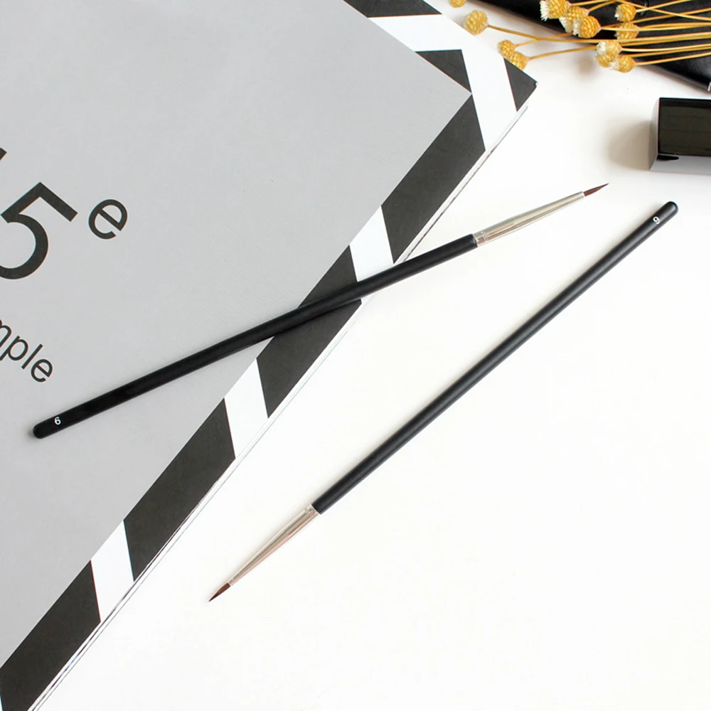 Beauty Makeup Brushes Eye Tools Mink Hair Black Eyeliner Brush Eyeliner Pen Eyebrow Cream Brush