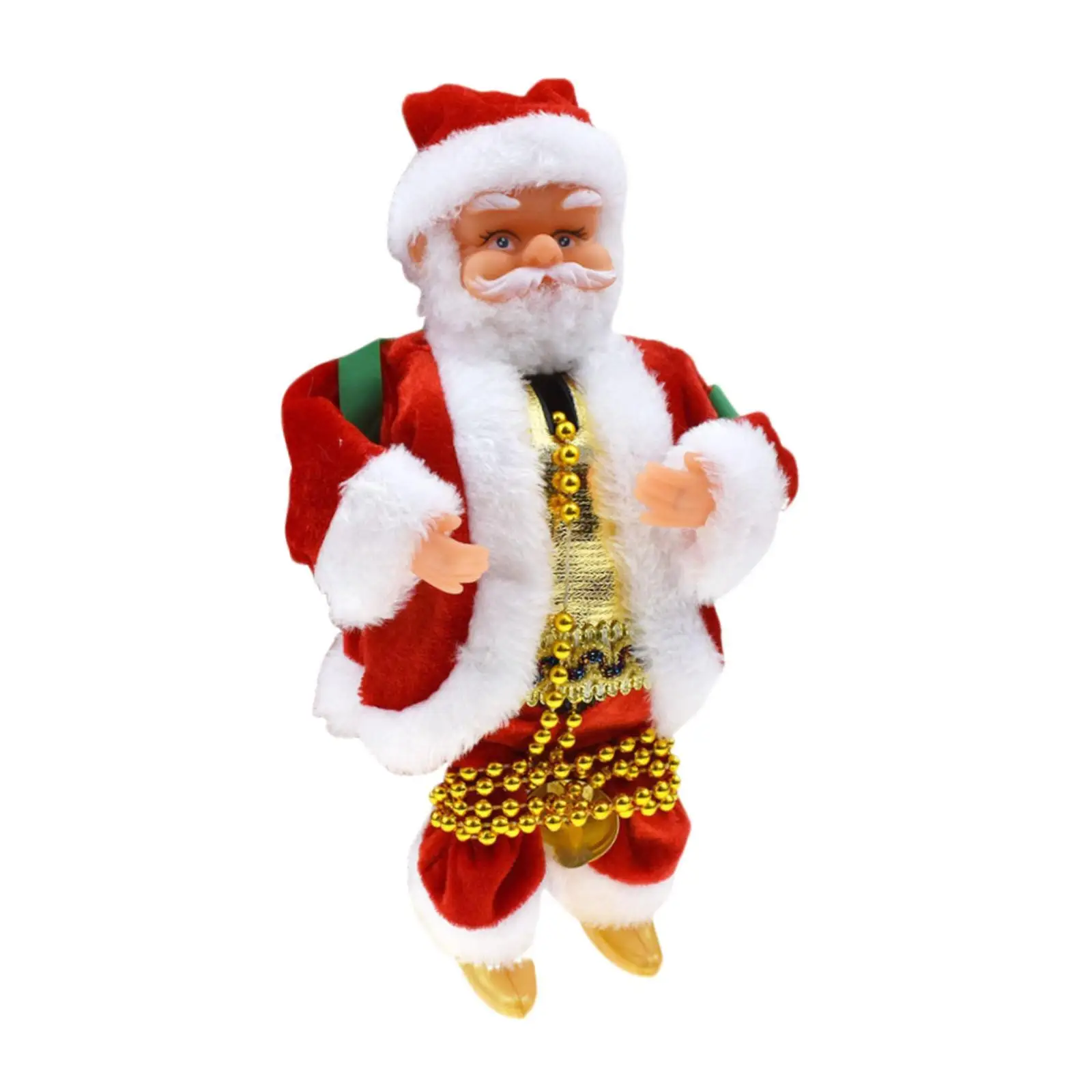 Climbing Rope Santa Claus Electric Toy with Music Hanging Christmas Doll Decoration for Indoor Outdoor Holiday Xmas