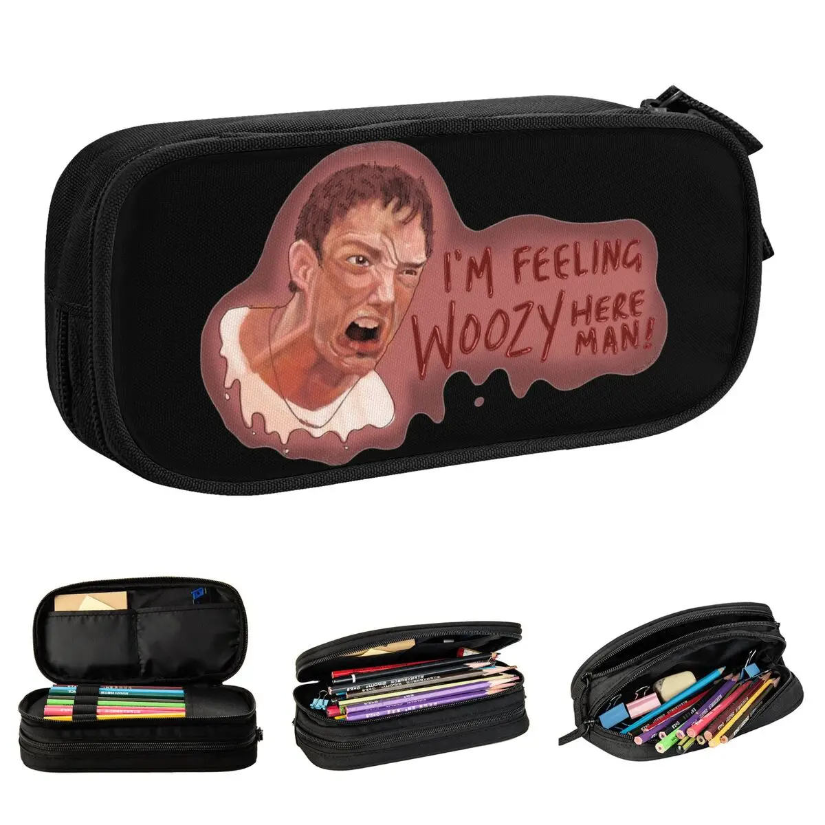 Cute Screaming Woozy Stu Macher Pencil Case Pencilcases Pen Box Kids Large Storage Bag Students School Gifts Stationery