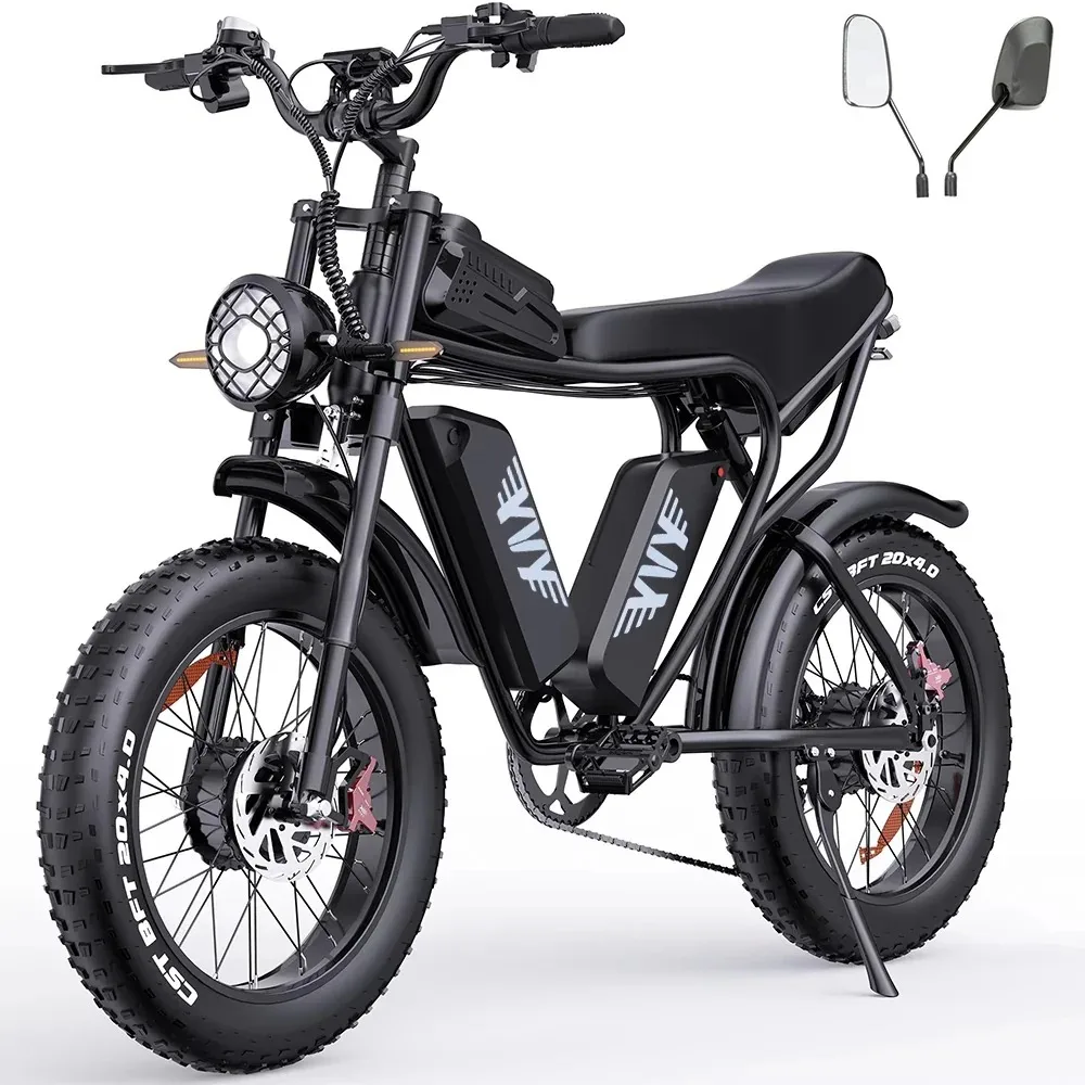 

YVY Q20 Pro 20" Fat Tires Electric Bikes 2*1000W Motor 52V 20Ah Dual Battery