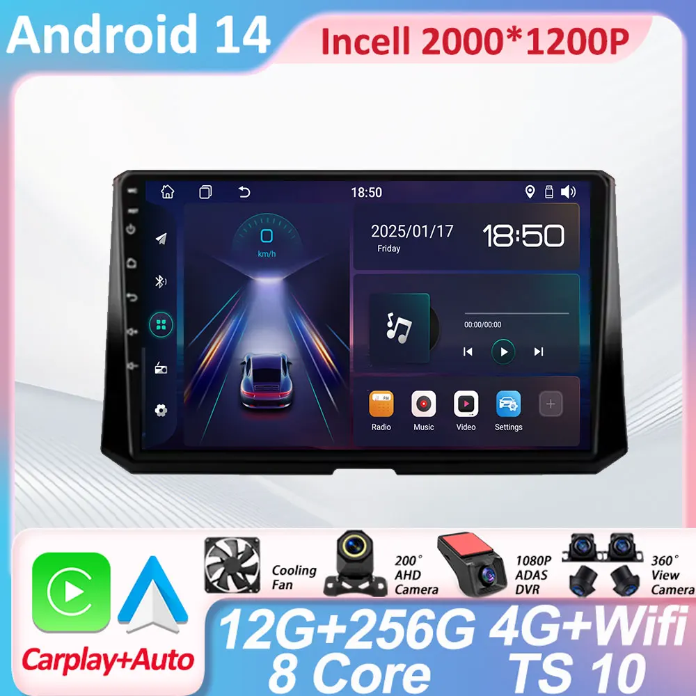

Car Radio Multimedia Video Player For Toyota Corolla 12 2018 - 2023 Android 14 2 Din Carplay Auto GPS 8 Core Smart Car Systems