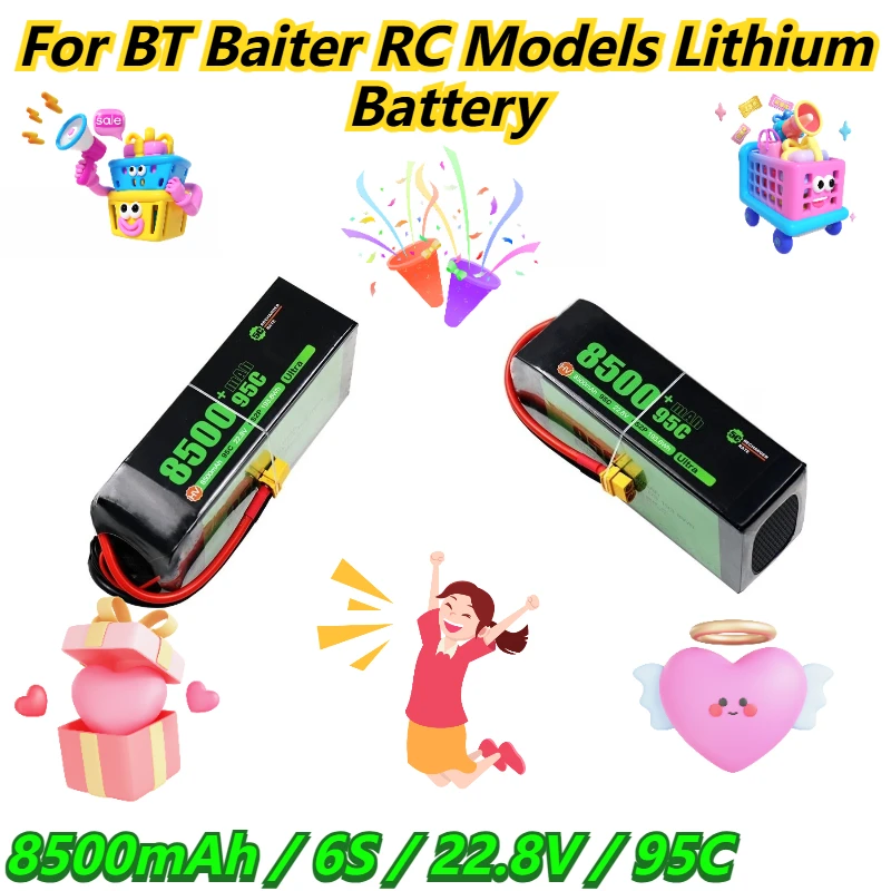 

8500mAh / 6S / 22.8V / 95C For BT Baiter RC Models Lithium Battery