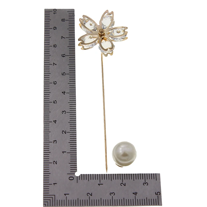 10 قطعة سترة الموضة الجديدة بروش زهرة الورد الصدار كاميليا إبرة طويلة دبوس للنساء شال قميص طوق بروش دبابيس Accessori