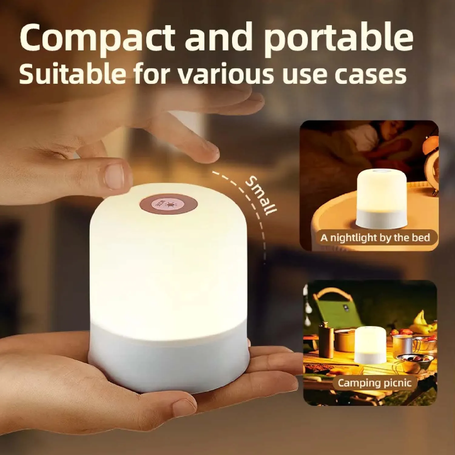 1pcPortable Baby Night Light,3 Colours Egg Light for Nursery,Rechargeable Night Light for Kids,Small Cordless Table&Bedside Lamp