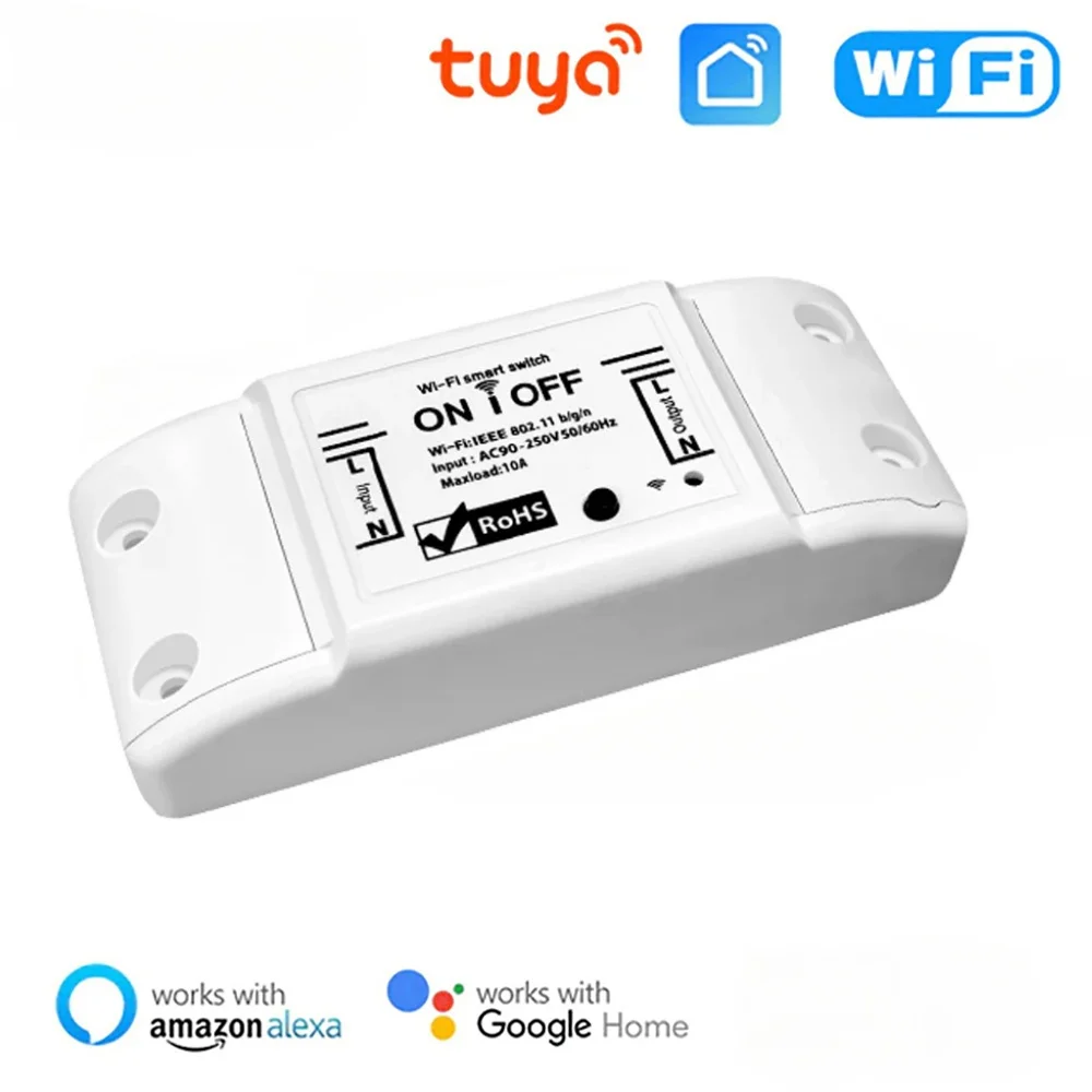 

Умный Wi-Fi выключатель-реле для автоматизации дома с дистанционным управлением через приложение и голосовым управлением